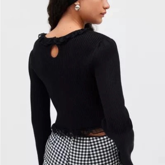 For Love & Lemons Lyon Rose Cameo Sweater - Picture 2 of 4